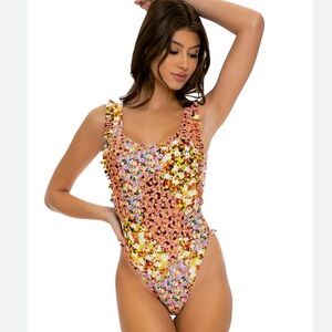 Luli Fama Miami sexy garden nights tank open sides thong one piece swimsuit